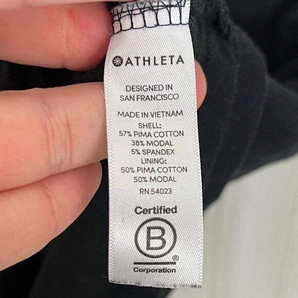 Athleta | Topanga Ruched Athletic Dress In Black Size X Small - Picture 6 of 6